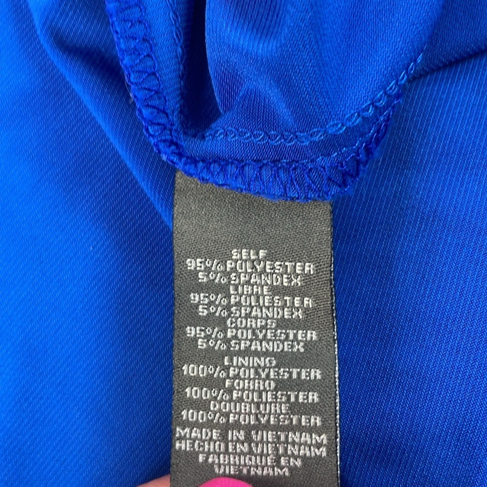 Vince Camuto Women’s Blue White Teal Colorblock Matte Jersey Maxi Dress, size 2 - Picture 5 of 12